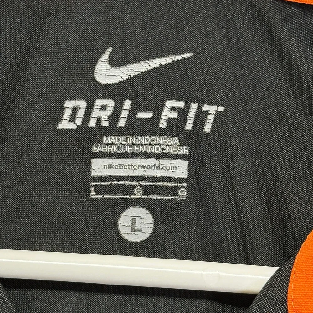 Nike Oklahoma State Cowboys Dri-FIT Polo Shirt Mens Large Black Orange OSU